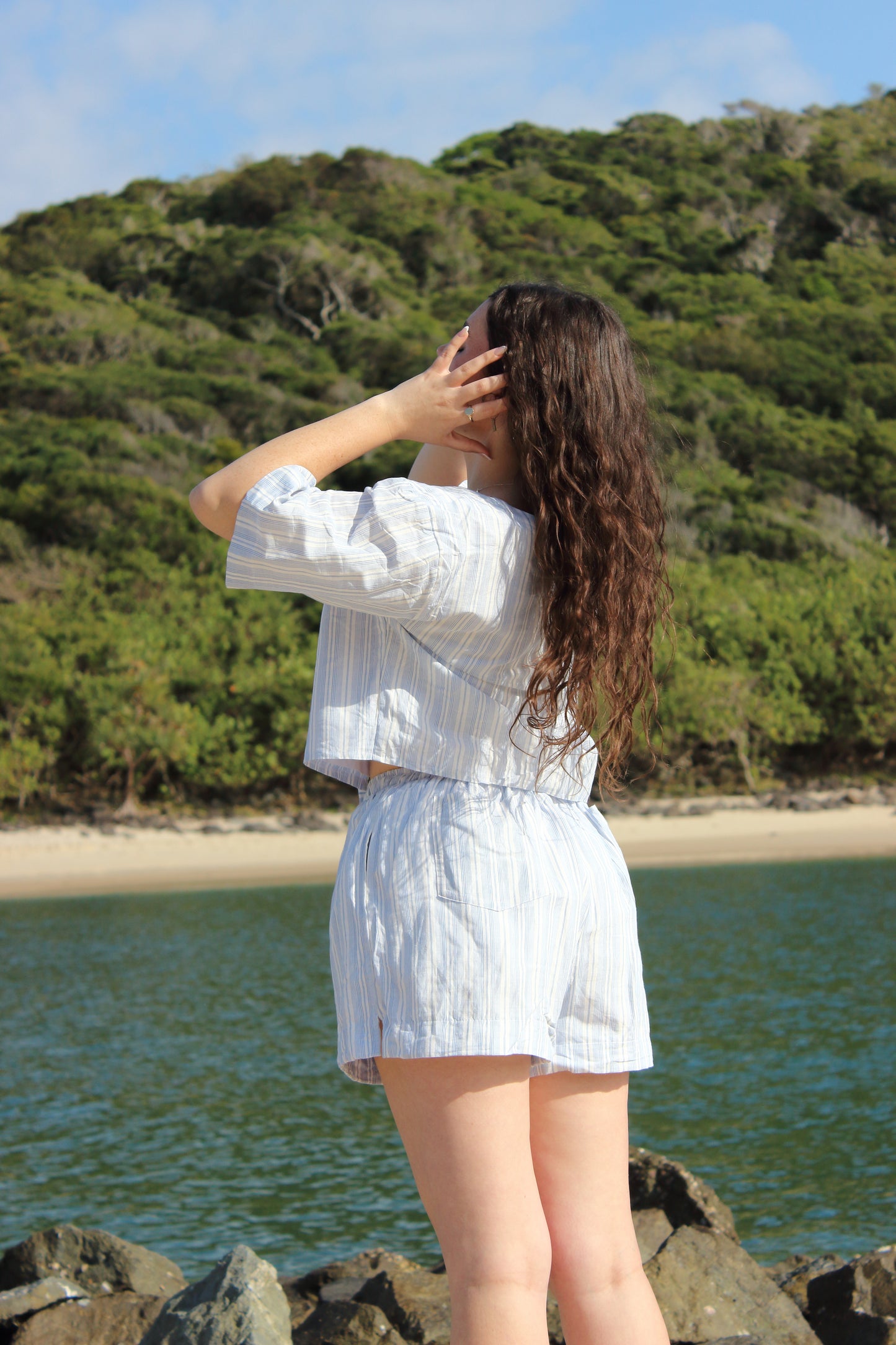 SAMPLE Libby Shorts in Blue Stripe (4XL)