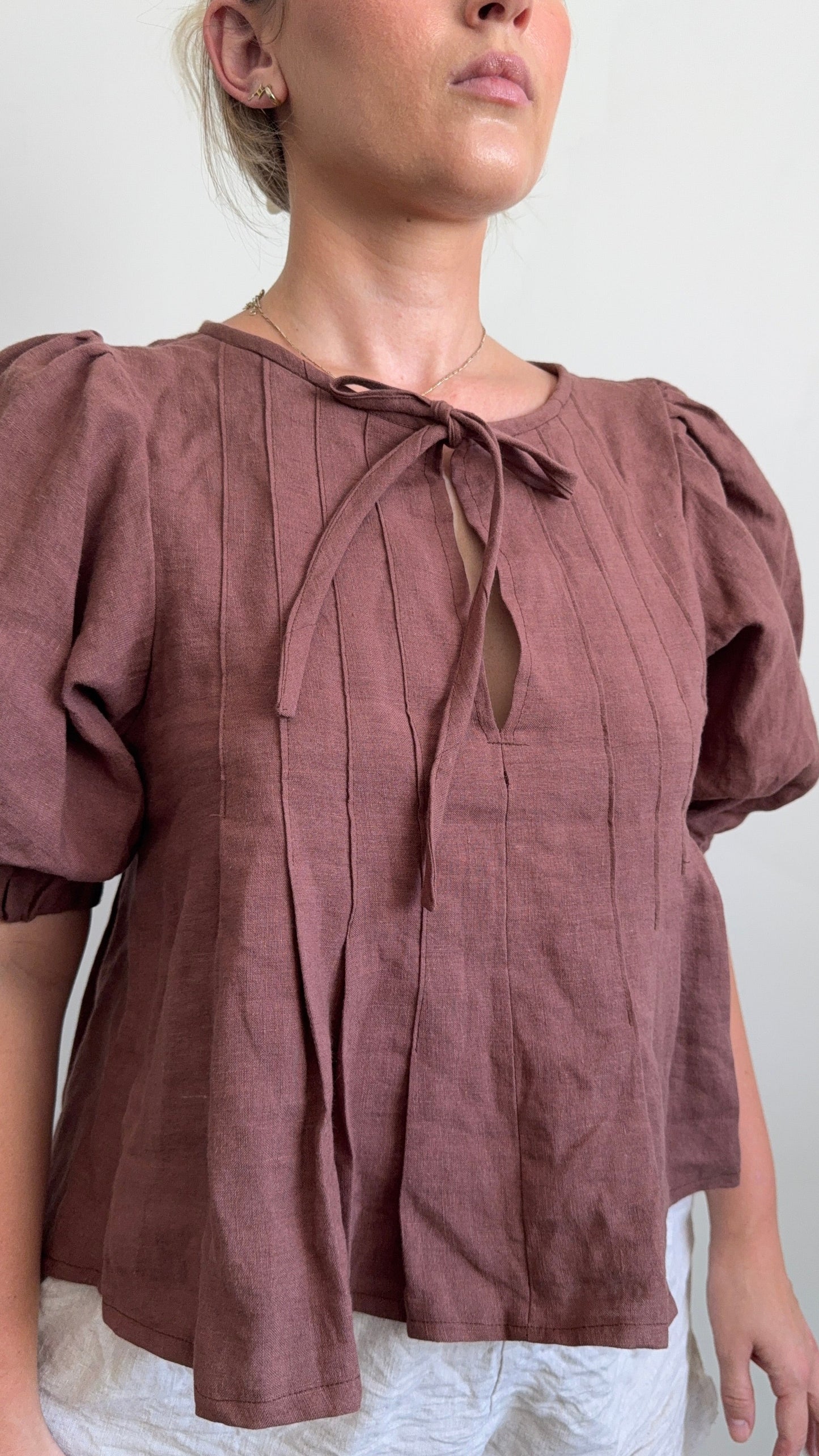 SAMPLE Palma Blouse in Chocolate (M)