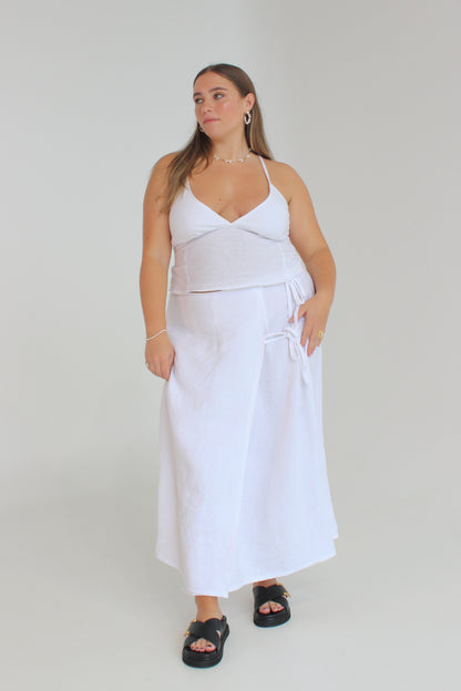 Charlie Wrap Skirt in White