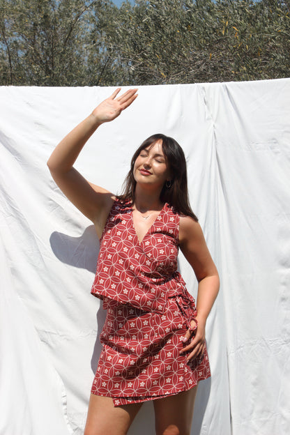 Charlie Mini Wrap Skirt in Sakura