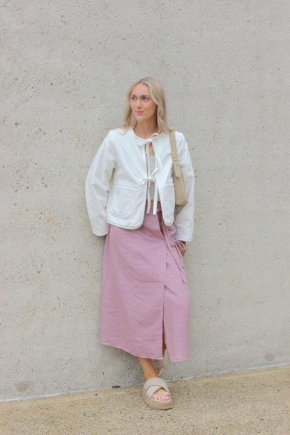 Charlie Wrap Skirt in Lilac