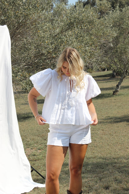 Palma Blouse in White
