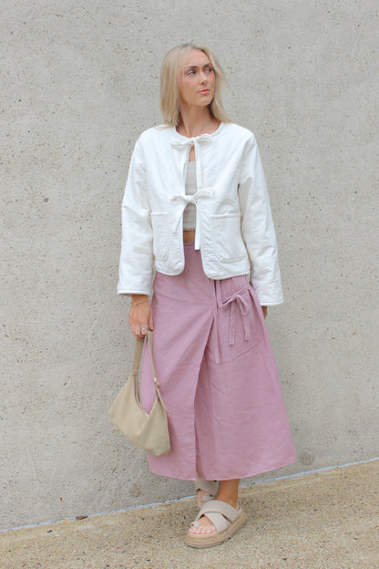 Charlie Wrap Skirt in Lilac