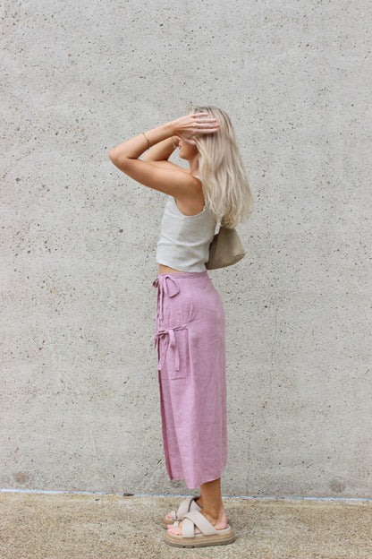 Charlie Wrap Skirt in Lilac