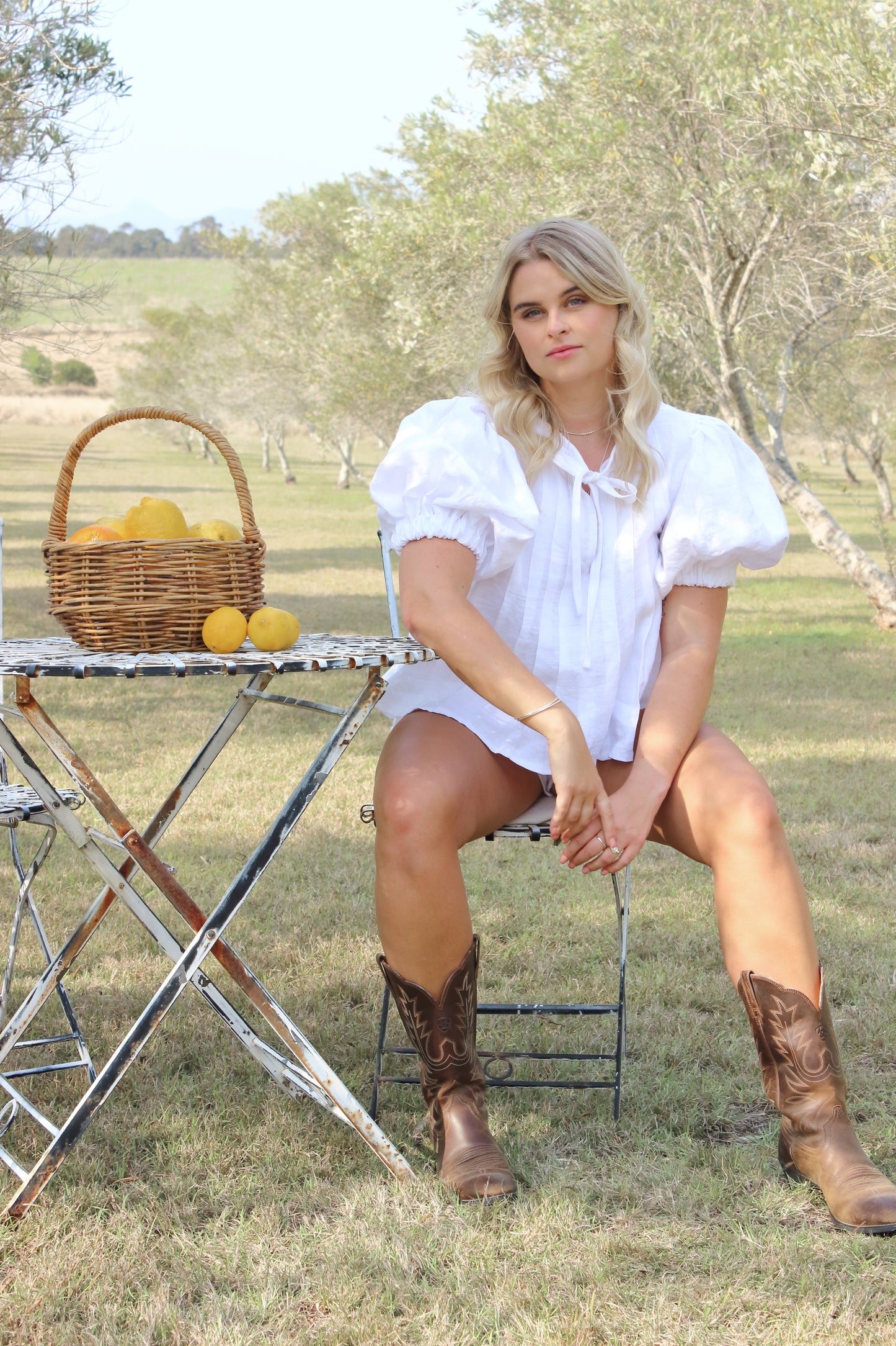 Palma Blouse in White