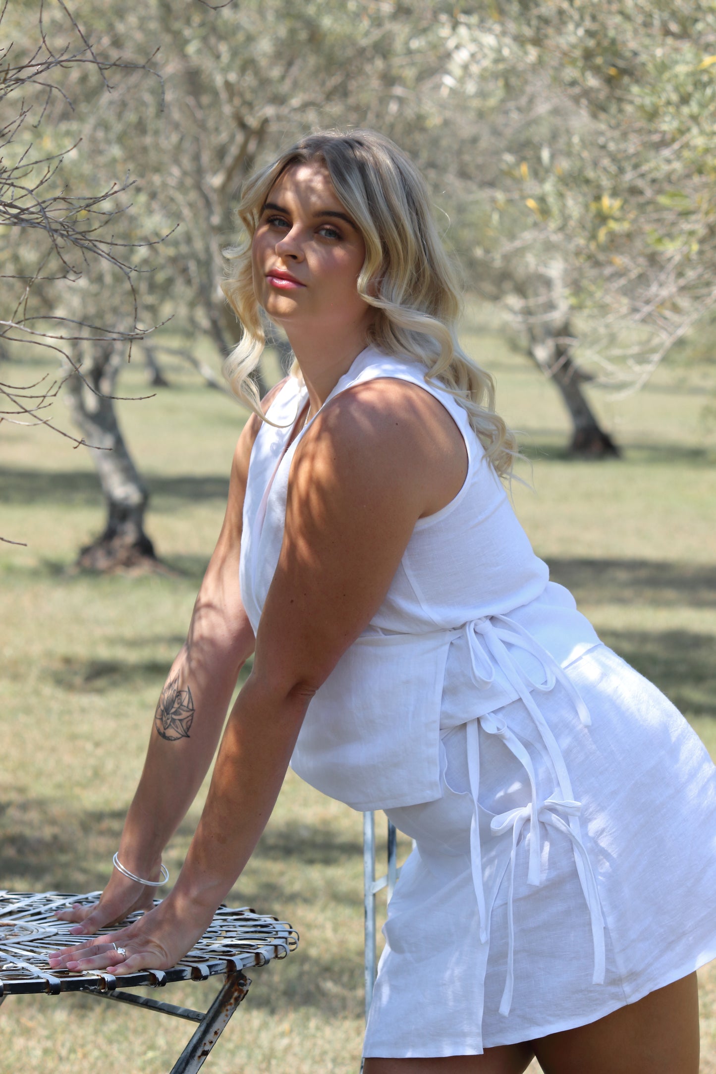 Chelsea Wrap Top in White