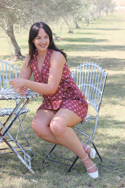 Charlie Mini Wrap Skirt in Sakura