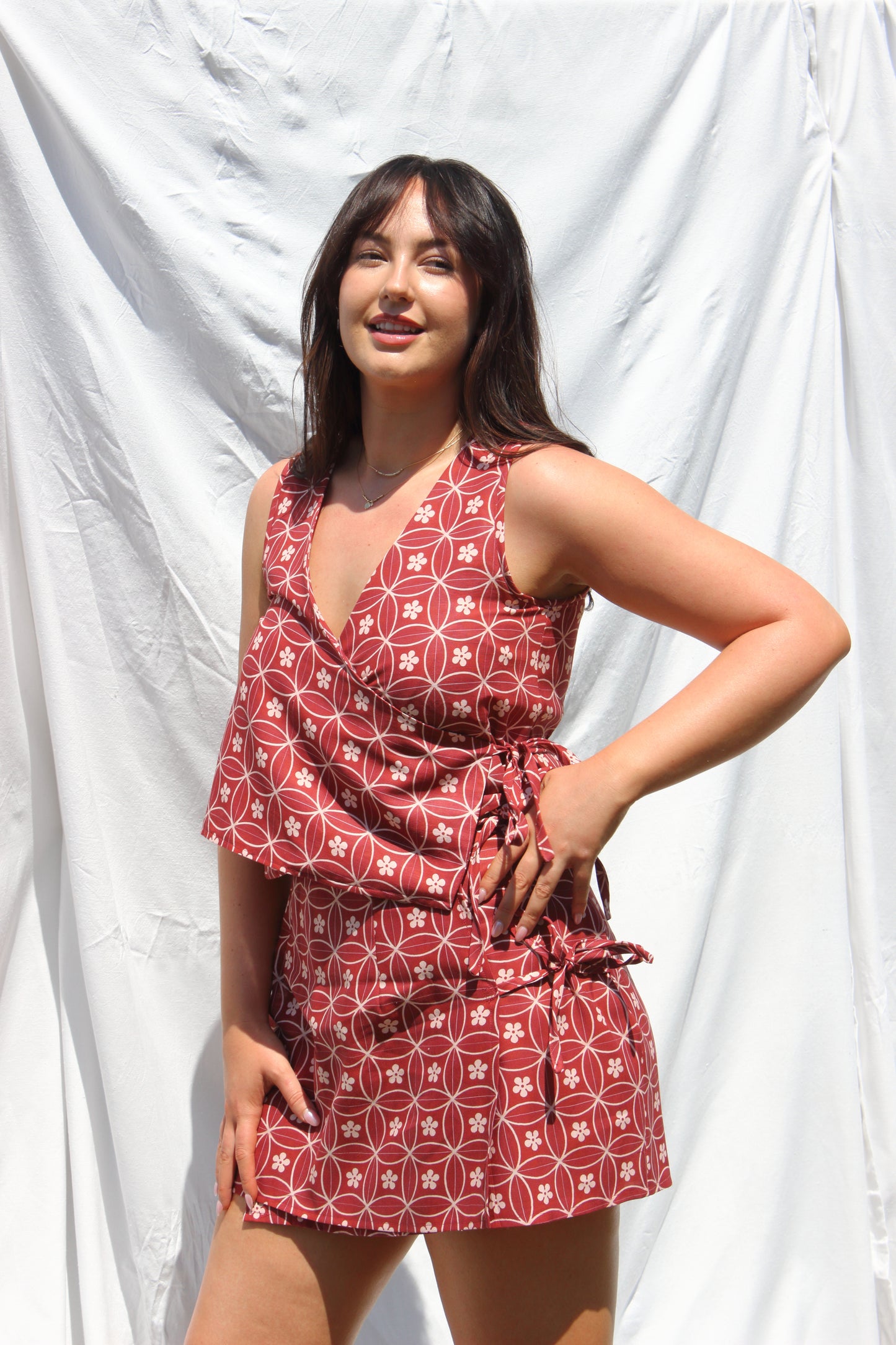 Charlie Mini Wrap Skirt in Sakura