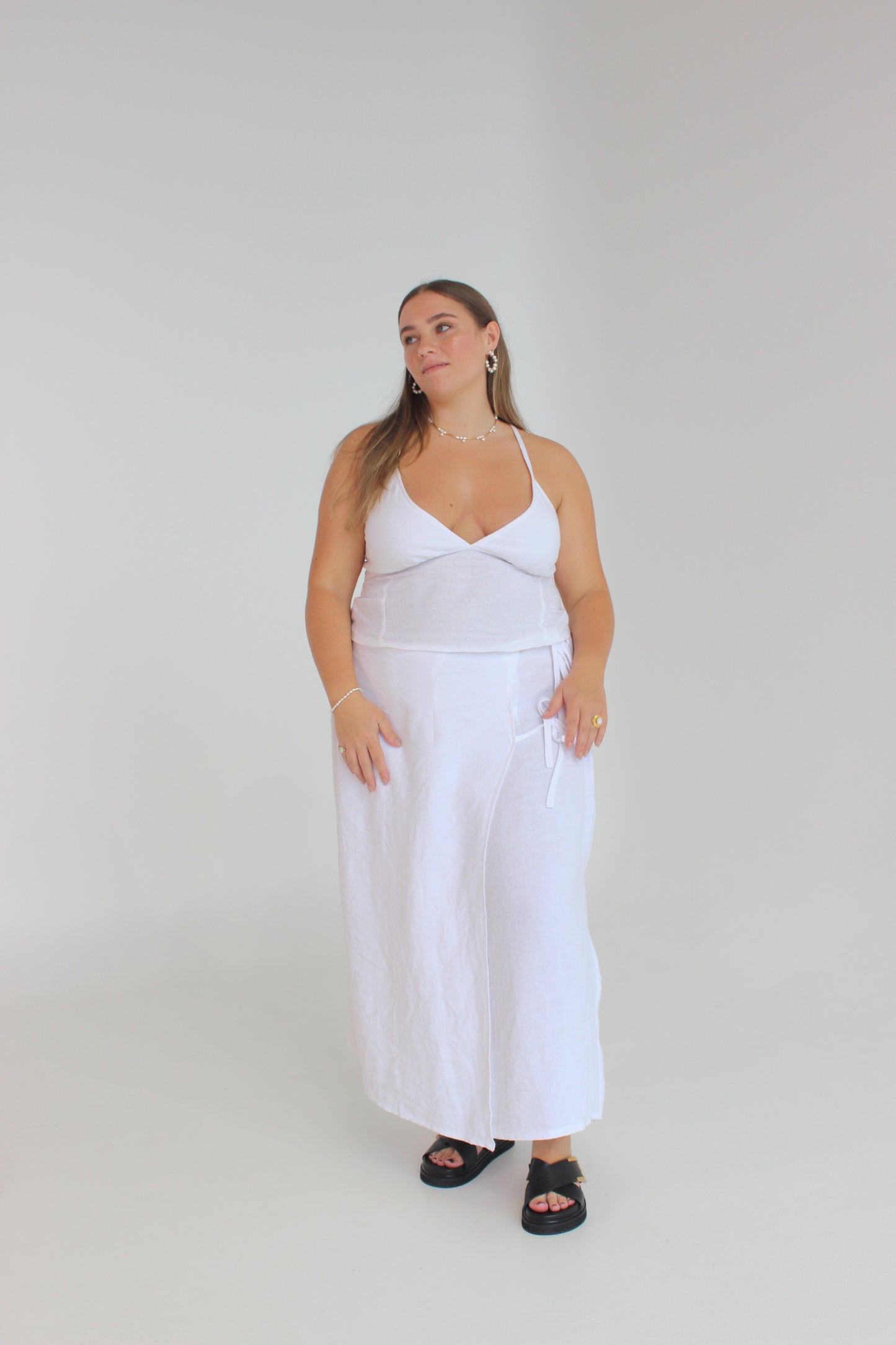 Charlie Wrap Skirt in White