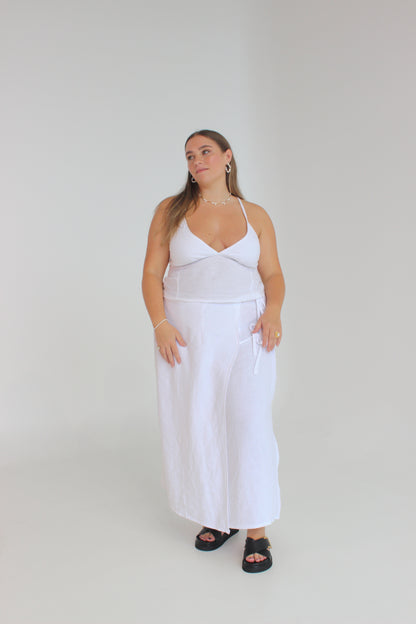 Charlie Wrap Skirt in White