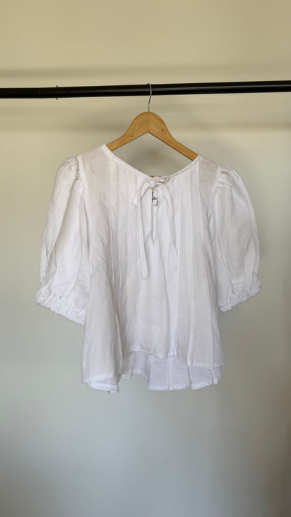 SAMPLE Palma Blouse in White (L, XL)