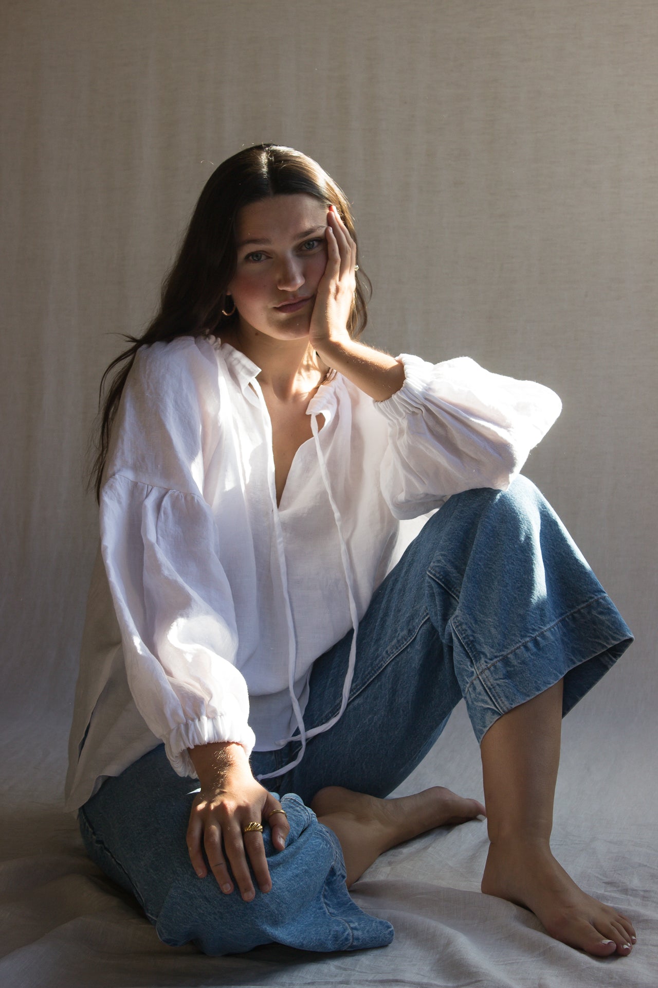 Evelyn Blouse in White