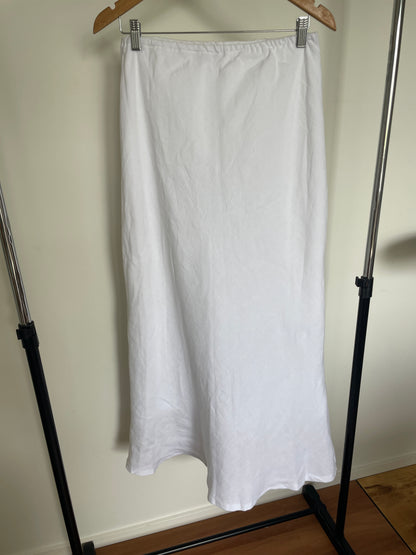 SAMPLE Cora Bias Cut Maxi Skirt in White