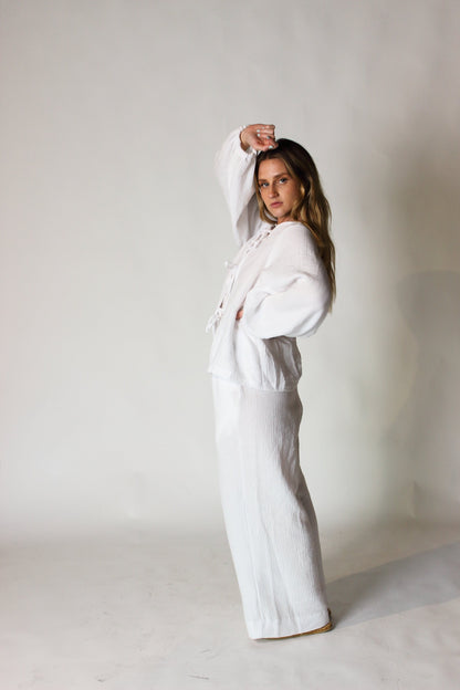 Raiya Pant in White