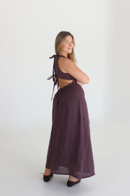 Margot Maxi Dress in Autumn Gingham