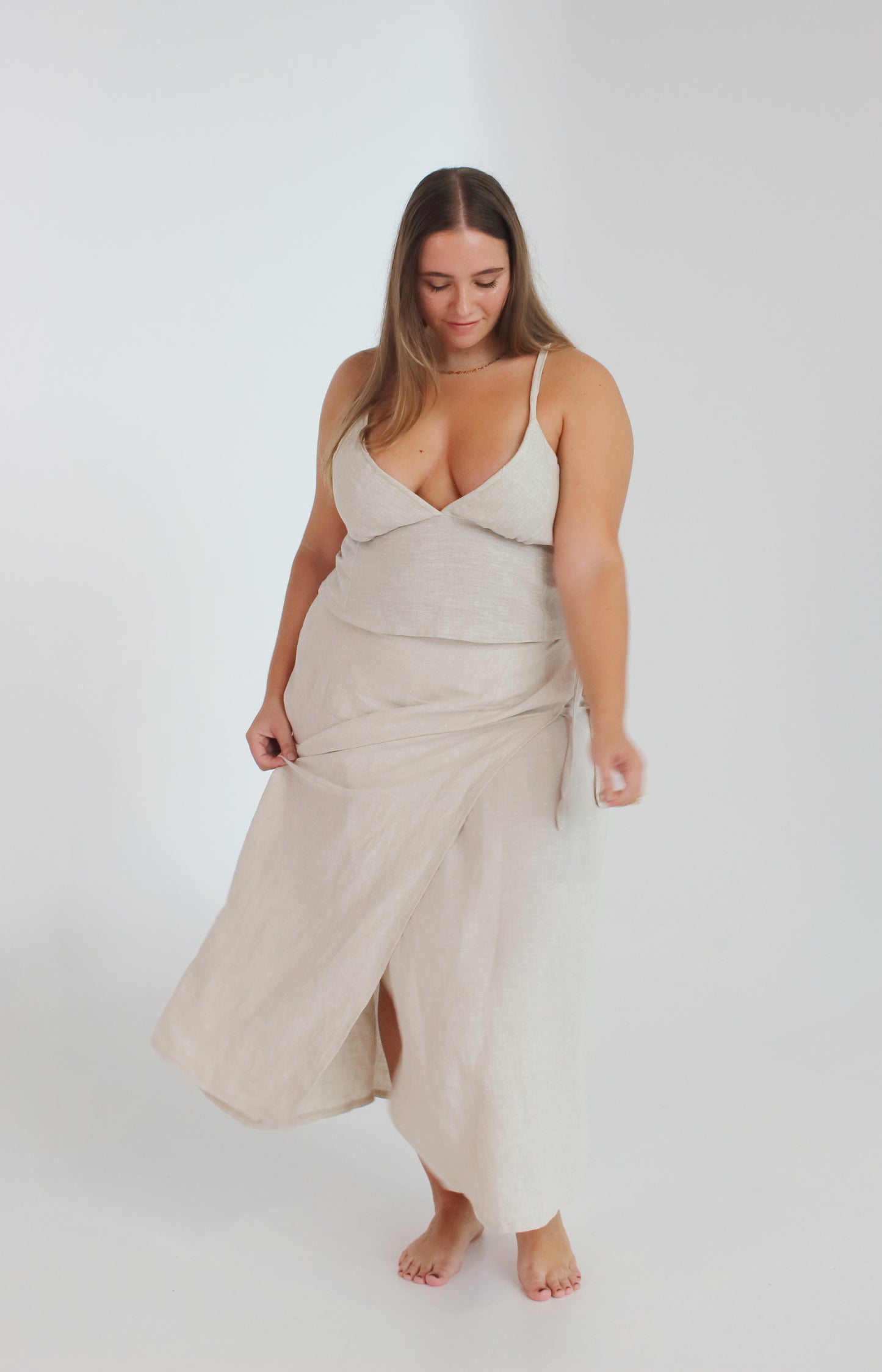 PREORDER Charlie Wrap Skirt in Oat