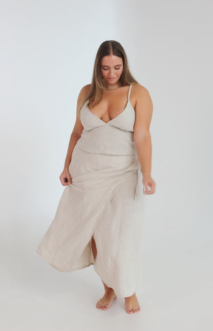 PREORDER Charlie Wrap Skirt in Oat
