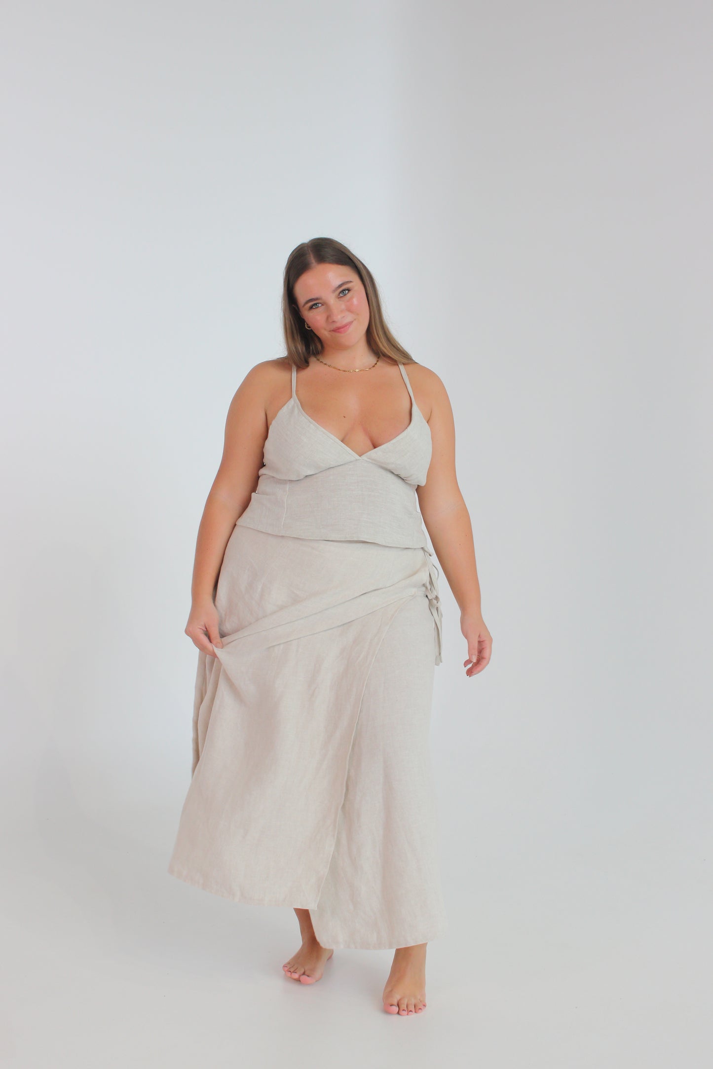 PREORDER Charlie Wrap Skirt in Oat