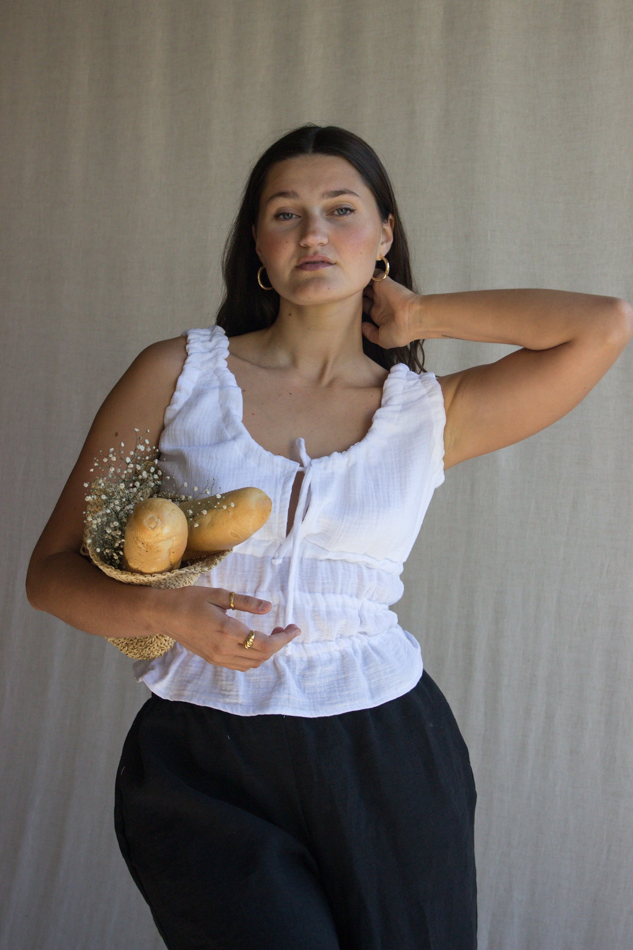 トップス marno Maya tops / White Maya Top in White – In May