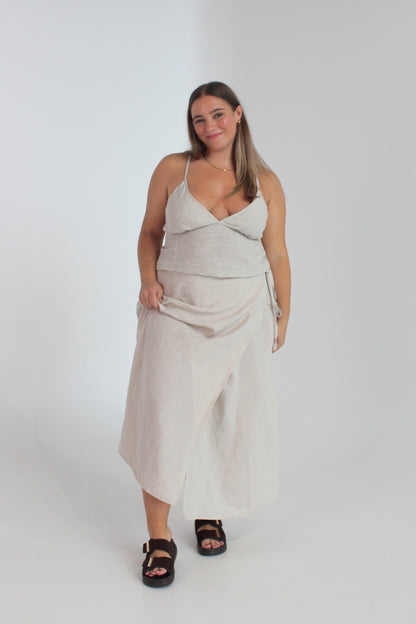 PREORDER Charlie Wrap Skirt in Oat