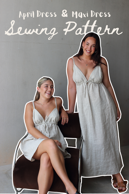 April Dress + Maxi Dress Sewing Pattern PDF