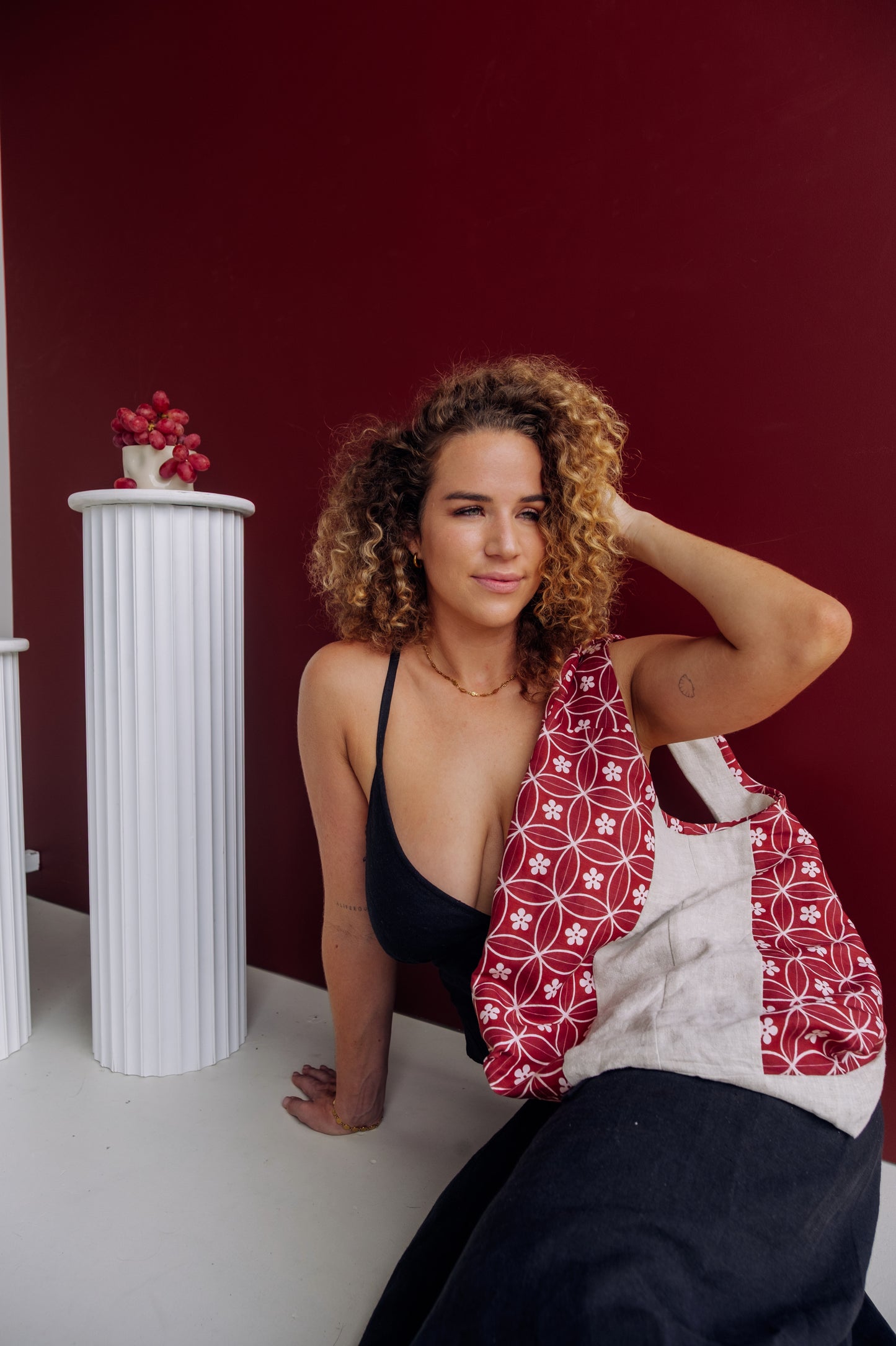 Patchwork Tote Bag in Sakura Oat