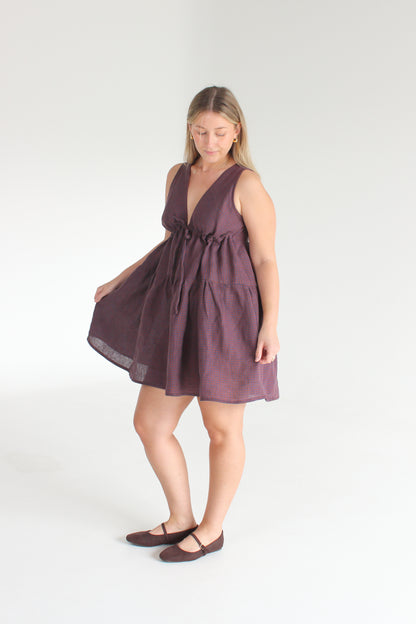 Daria Dress in Autumn Gingham