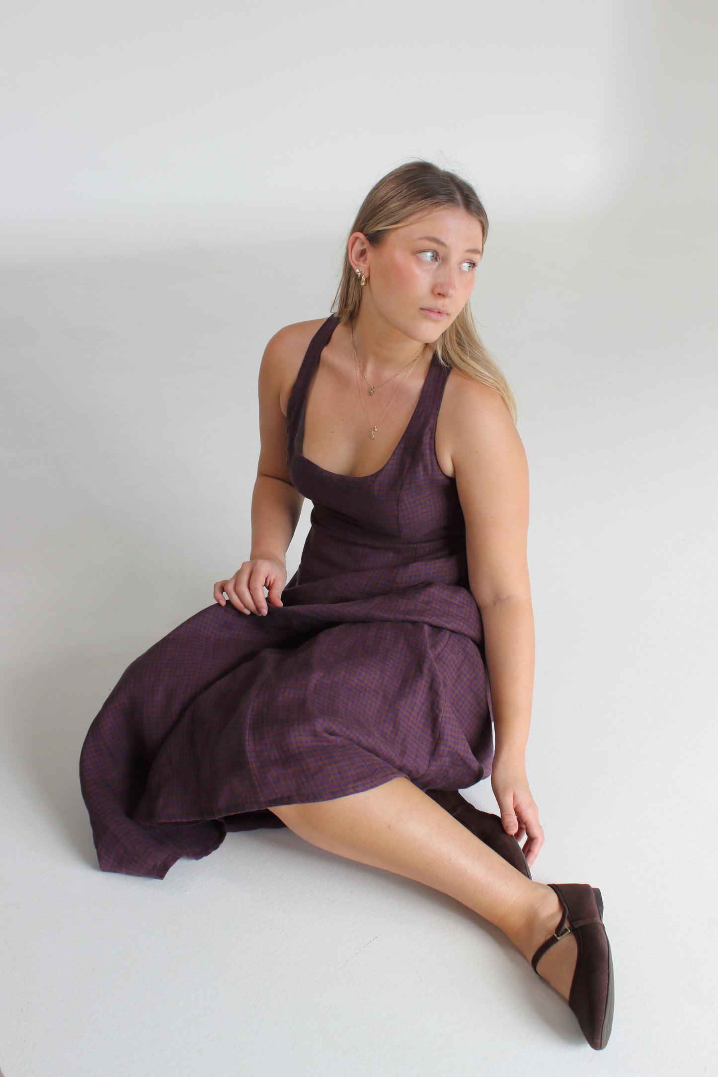 Margot Maxi Dress in Autumn Gingham