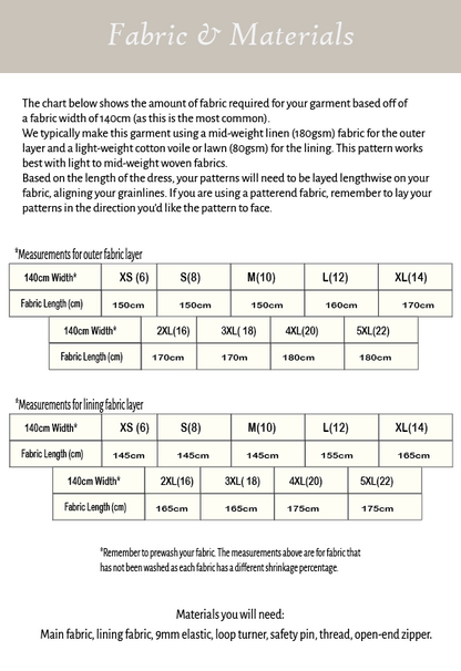 Margot Maxi Dress + Mini Dress Sewing Pattern (PDF)