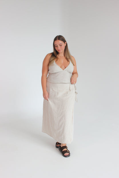 PREORDER Charlie Wrap Skirt in Oat