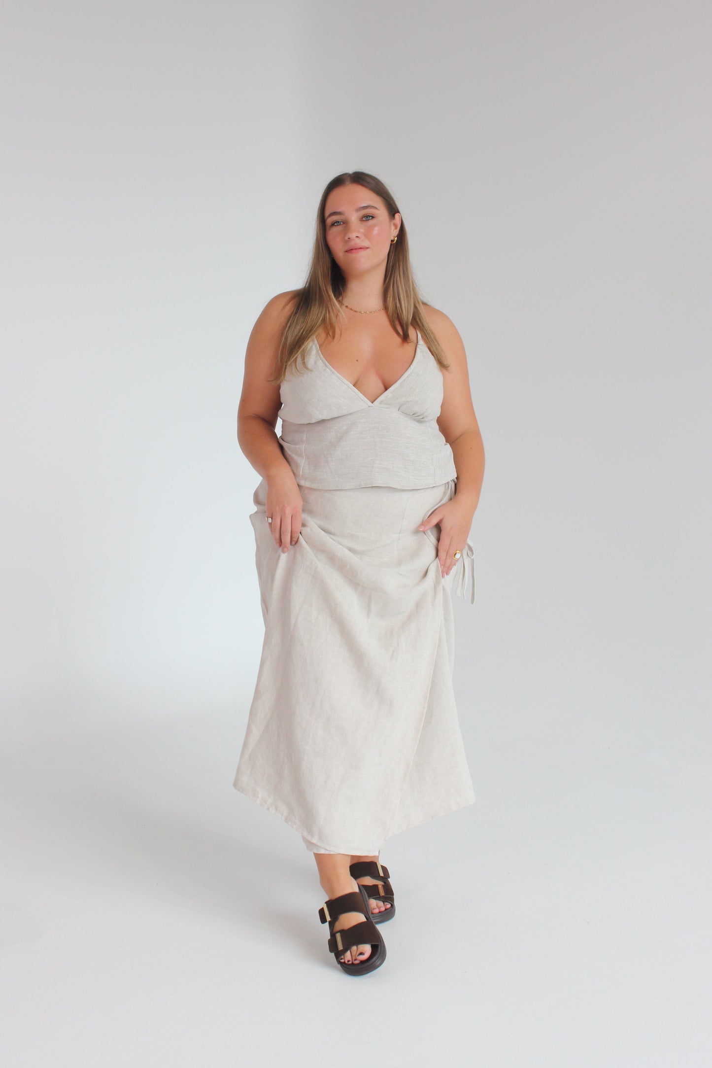 PREORDER Charlie Wrap Skirt in Oat