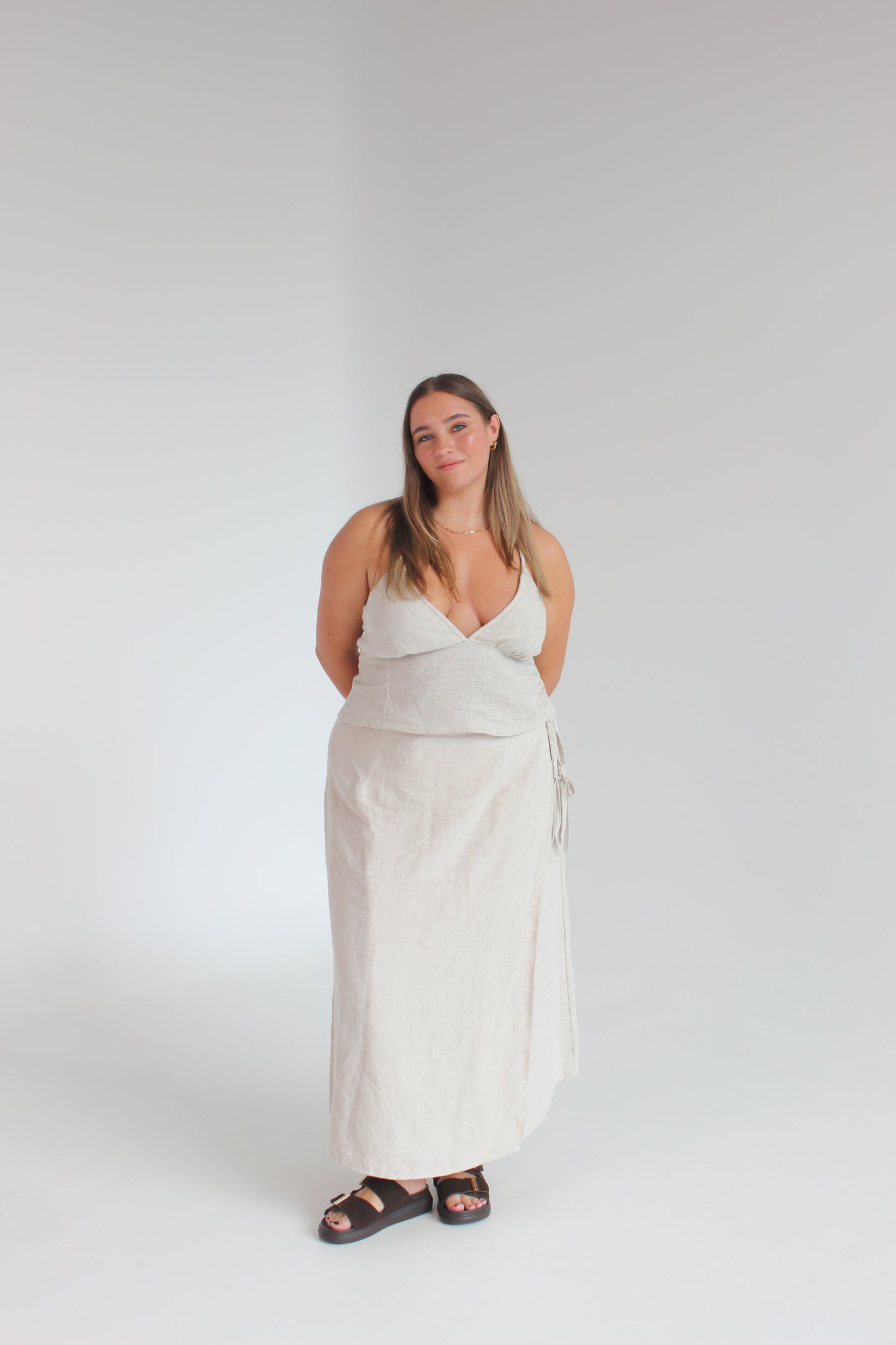 PREORDER Charlie Wrap Skirt in Oat