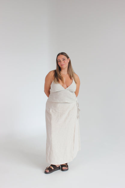 PREORDER Charlie Wrap Skirt in Oat