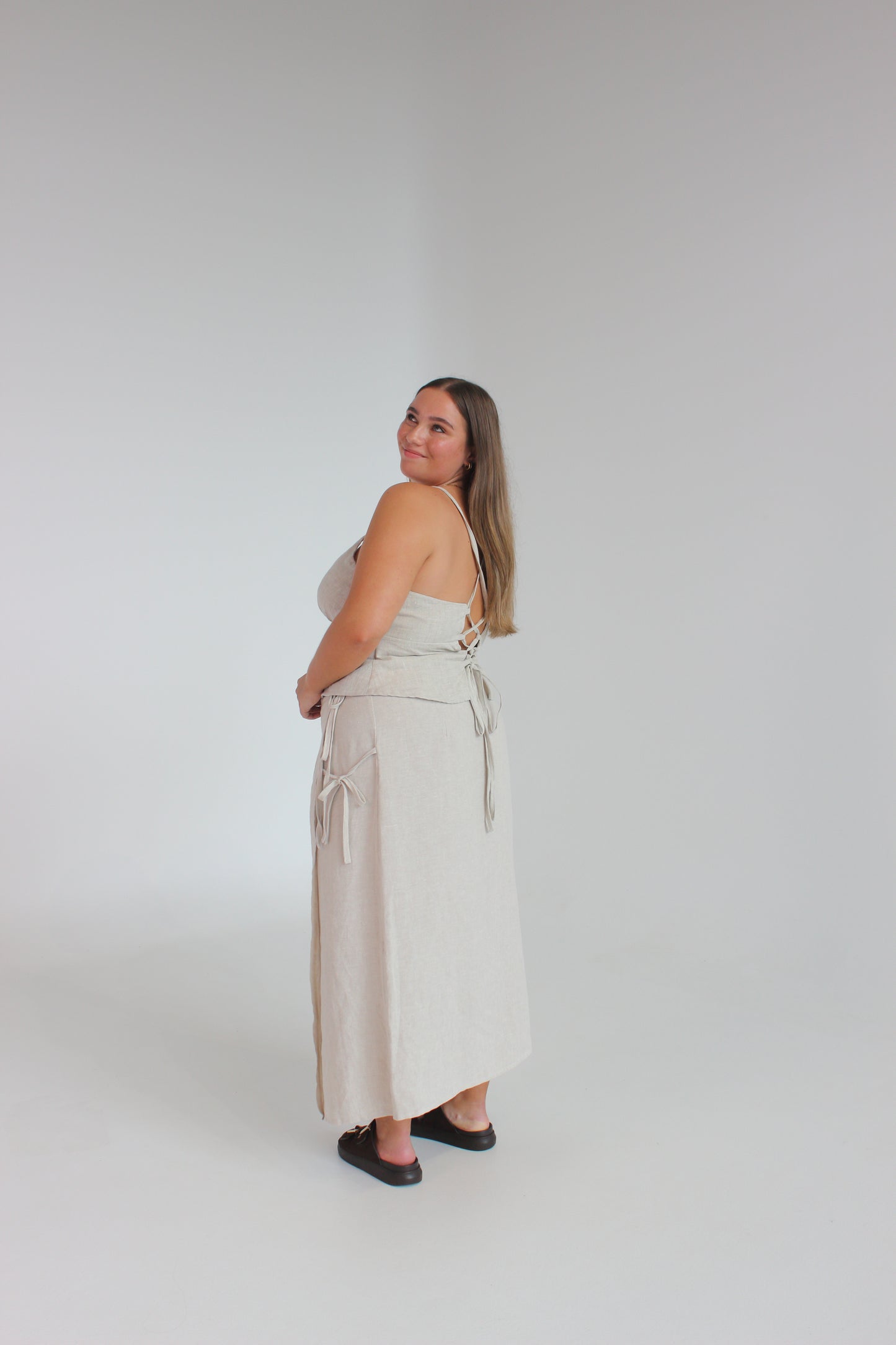 PREORDER Charlie Wrap Skirt in Oat