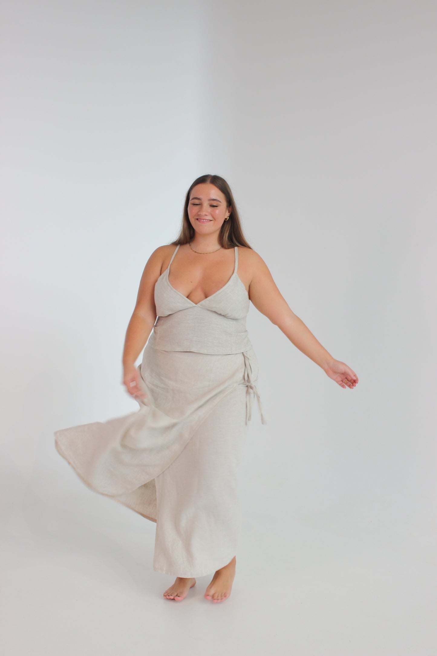 PREORDER Charlie Wrap Skirt in Oat