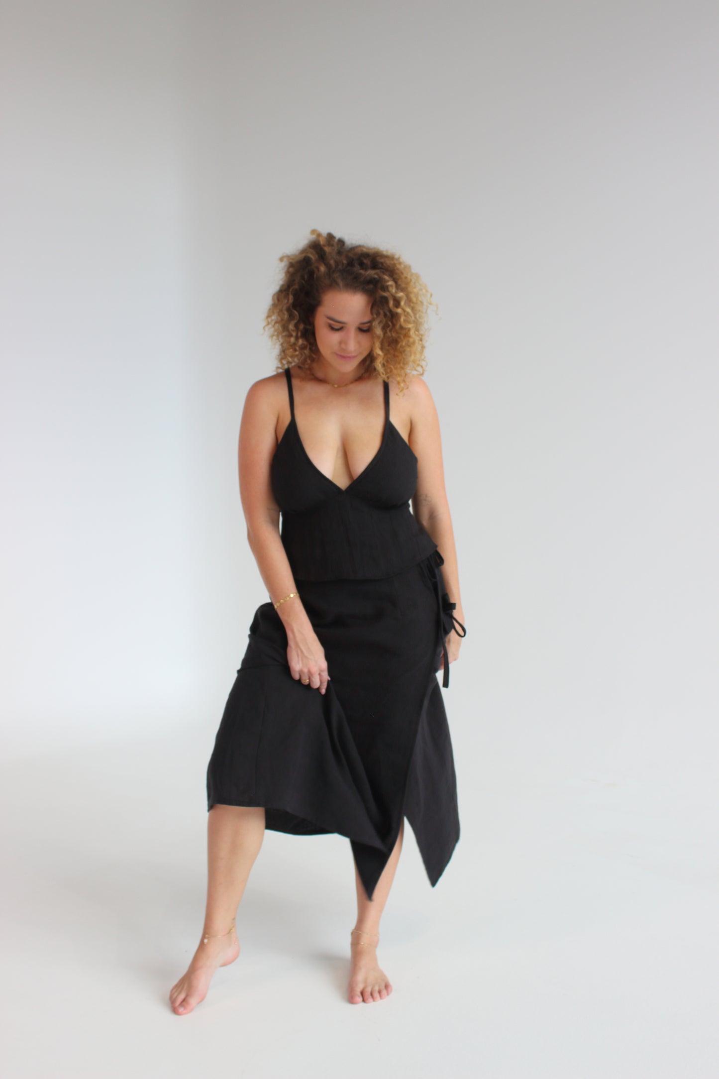 Charlie Wrap Skirt in Black