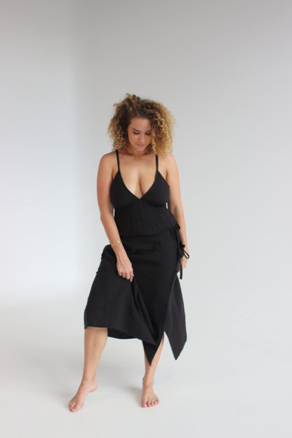 Charlie Wrap Skirt in Black