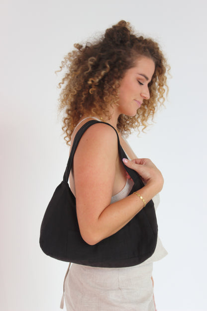 Midnight Shoulder Bag in Black