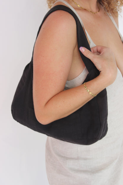 Midnight Shoulder Bag in Black