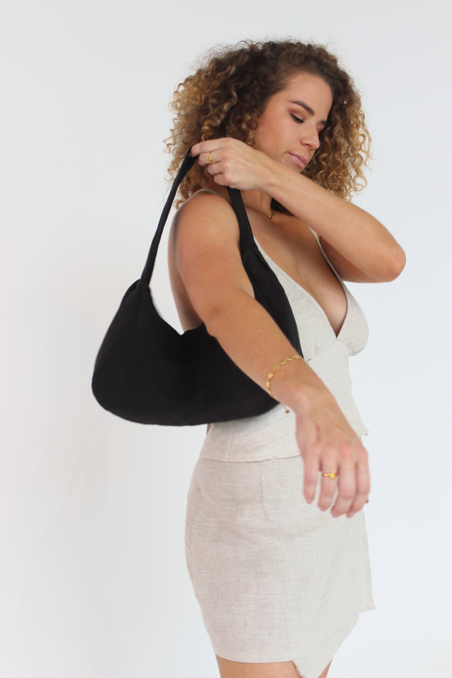 Midnight Shoulder Bag in Black