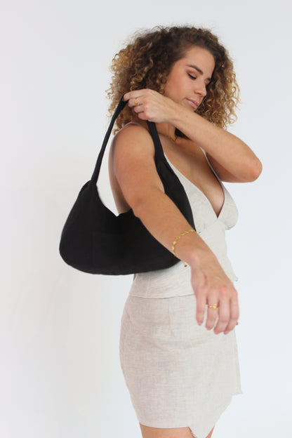 Midnight Shoulder Bag in Black