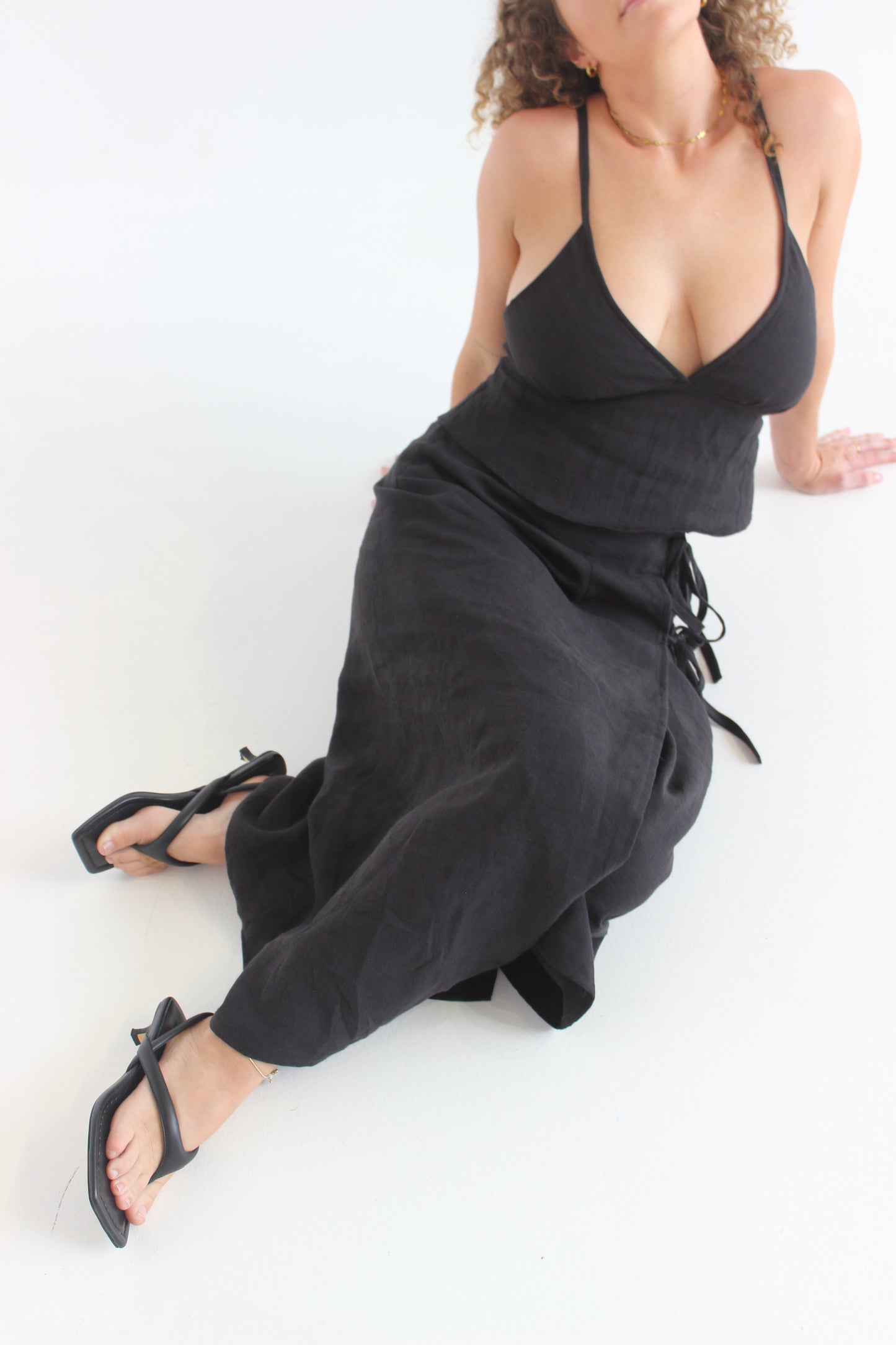 Charlie Wrap Skirt in Black