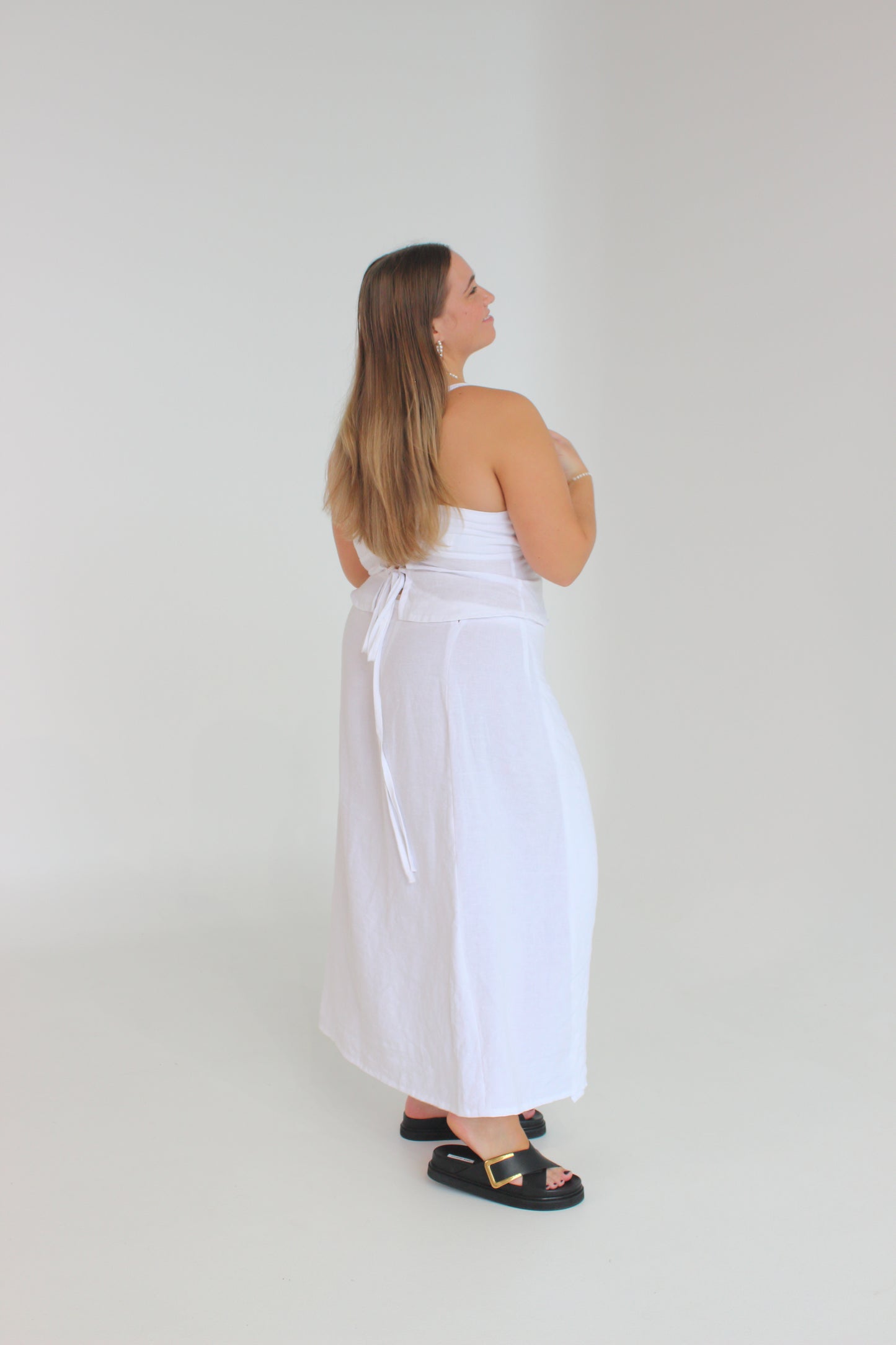 Charlie Wrap Skirt in White