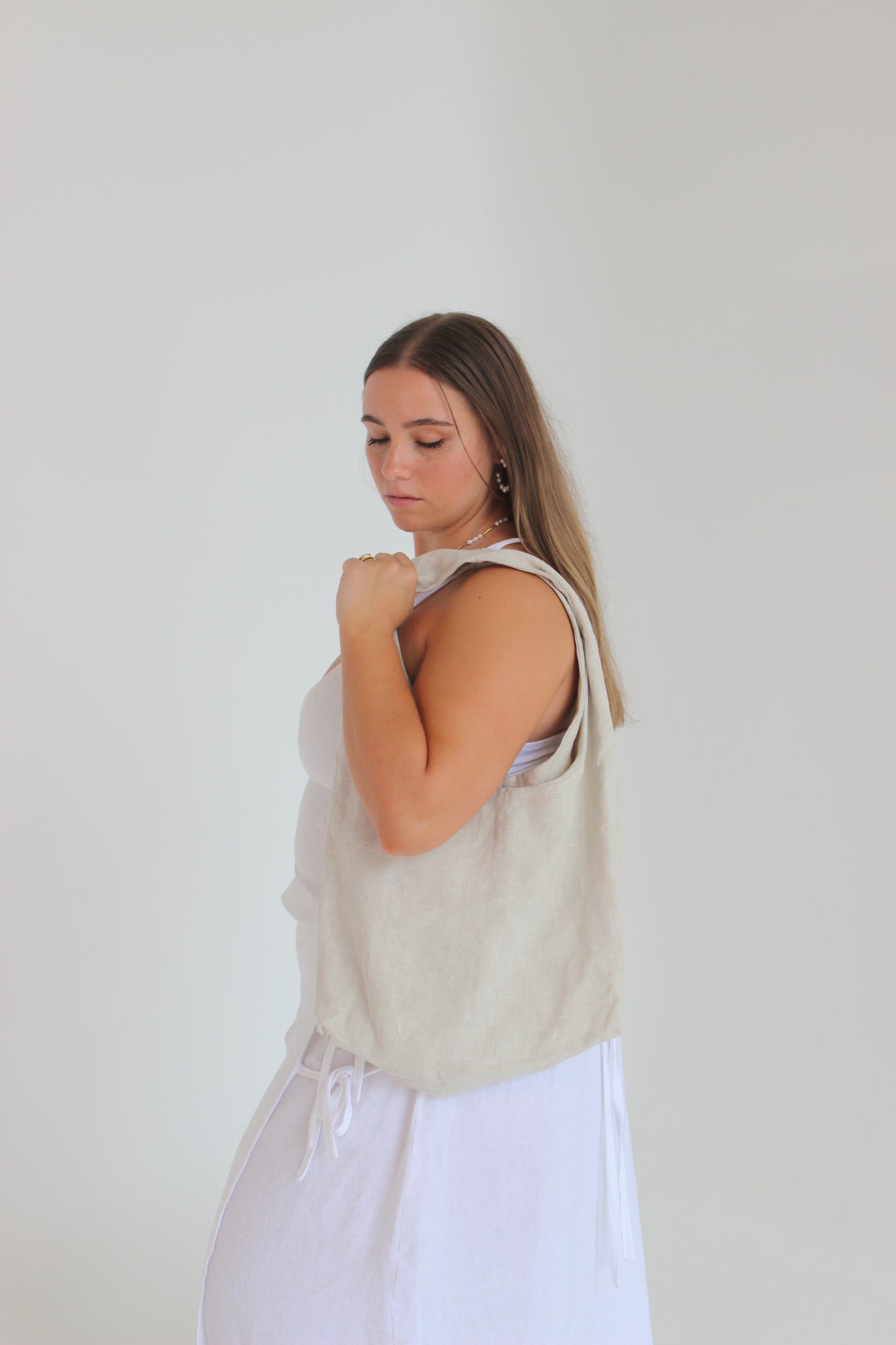 Patchwork Tote Bag in Oat
