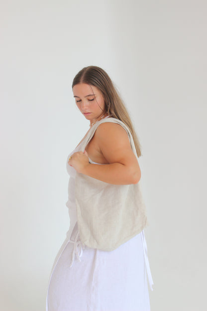 Patchwork Tote Bag in Oat