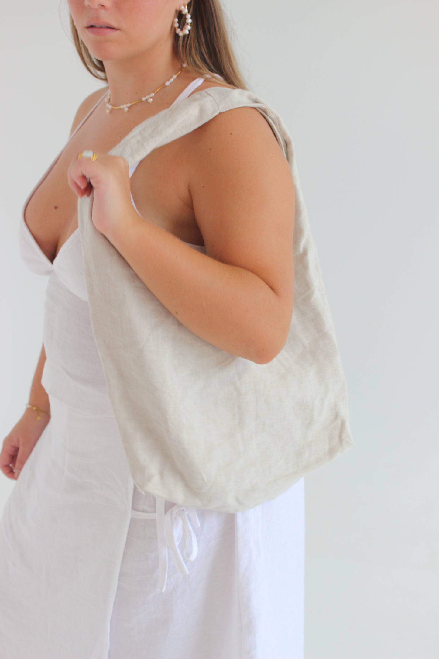 Patchwork Tote Bag in Oat