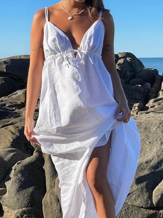 April Maxi Dress in White